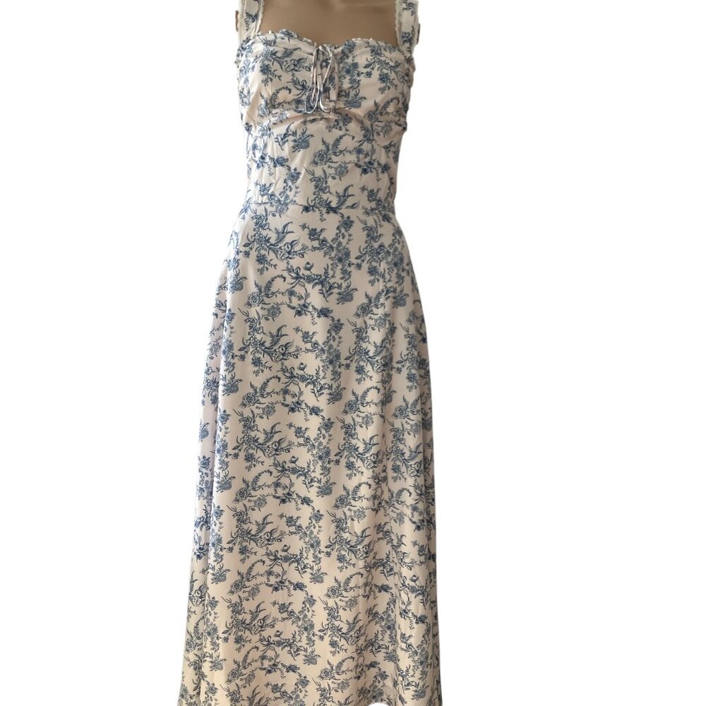 Fabulous Floral Corset Midi Classy Dress